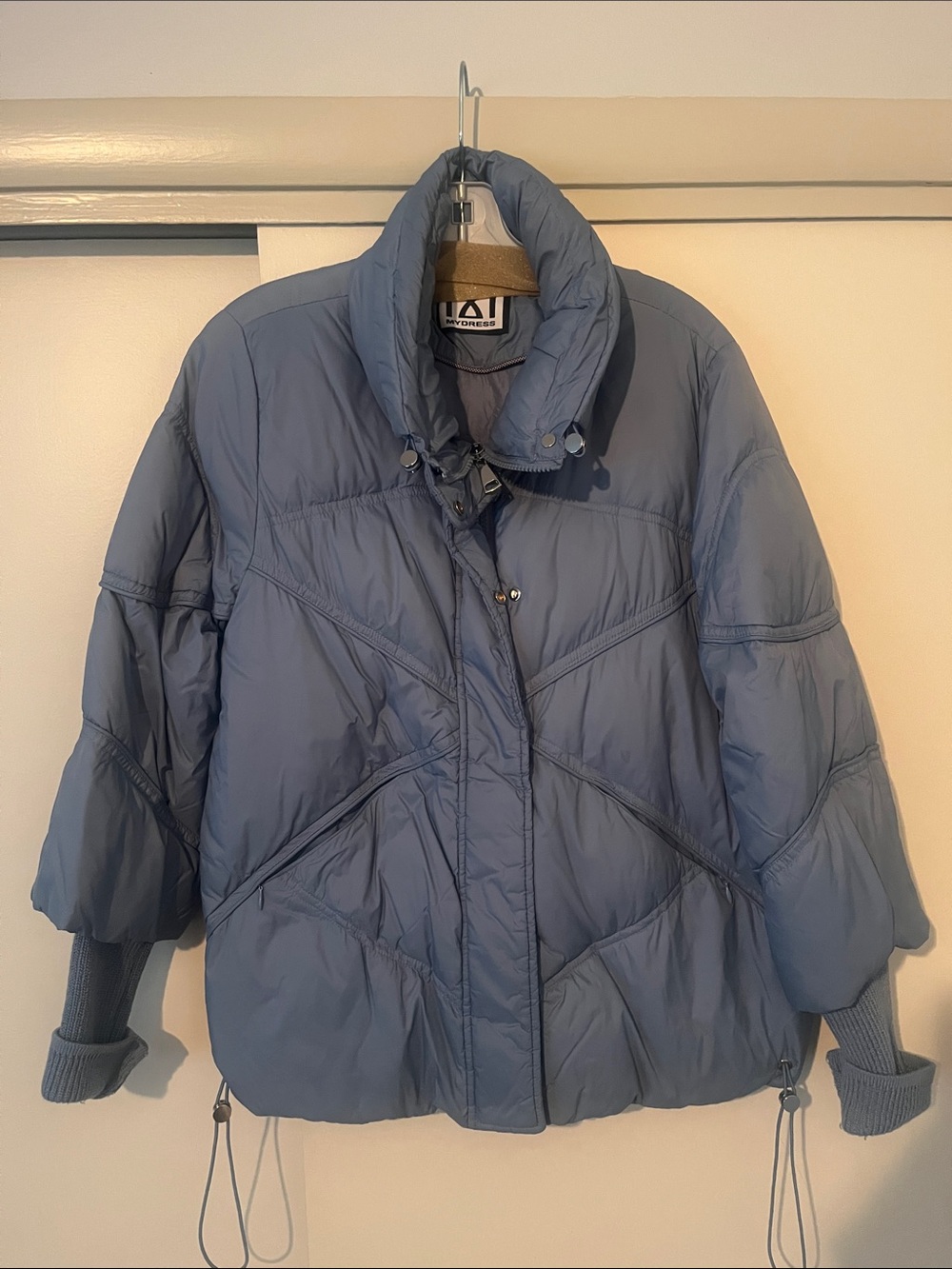 Light Blue Puffer Jacket - MA1 Style